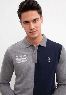 Erkek Antrasit Melanj Polo Yaka Sweatshirt - 50208661038
