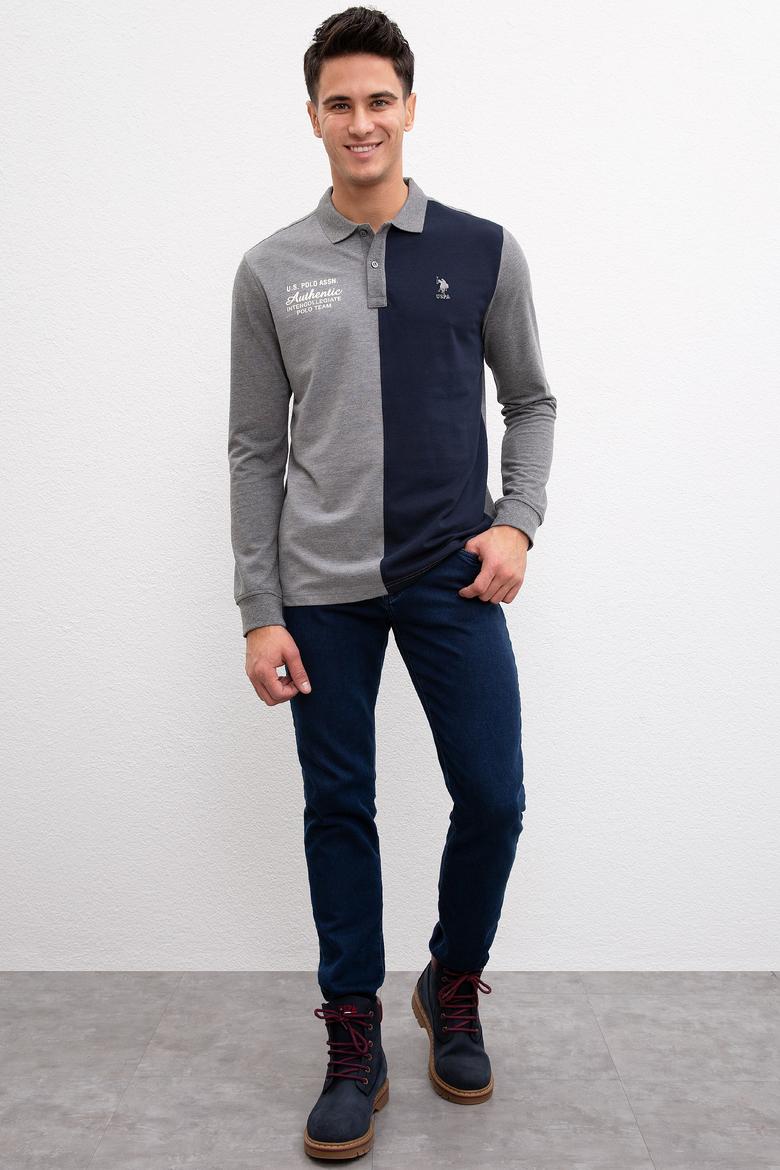 Erkek Antrasit Melanj Polo Yaka Sweatshirt - 50208661038