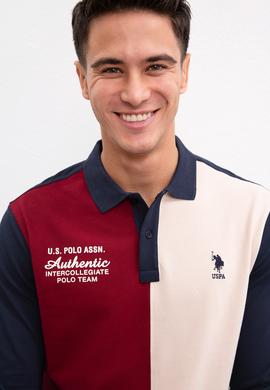 Erkek Bordo Polo Yaka Sweatshirt - 50208661046