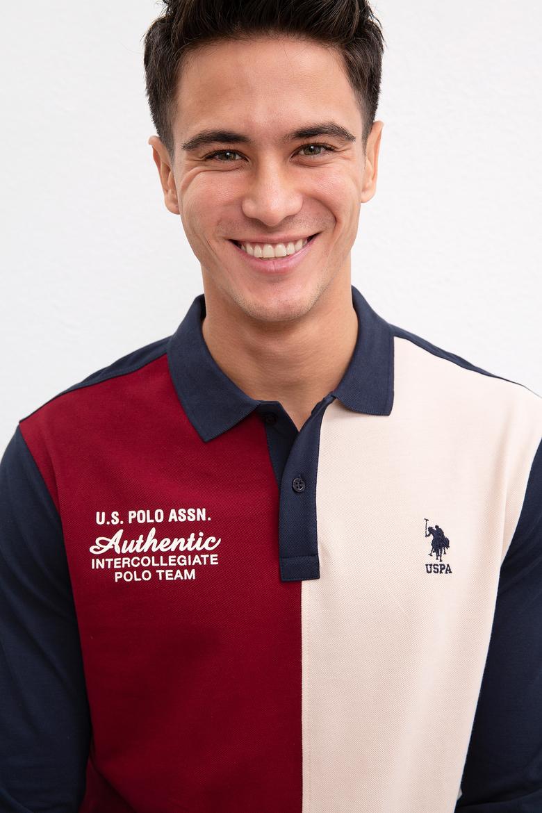 Erkek Bordo Polo Yaka Sweatshirt - 50208661046