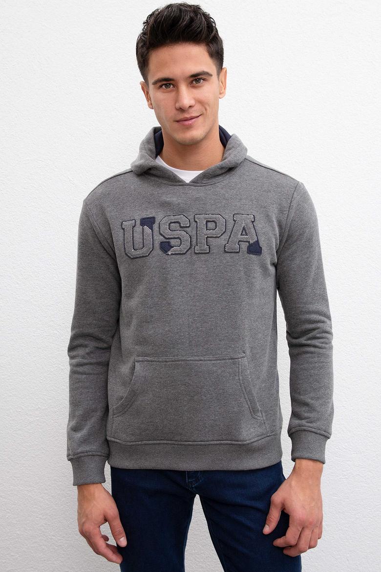 Erkek Antrasit Melanj Basic Sweatshirt