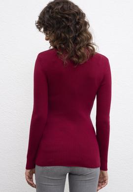 Kadın Bordo Kazak - 50213203015