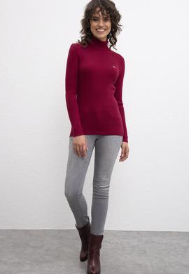 Kadın Bordo Kazak - 50213203015