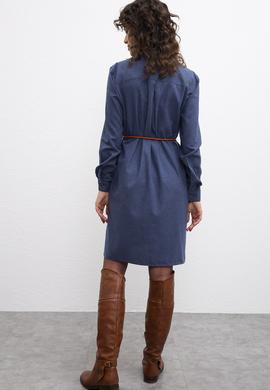 Kadın Lacivert Dokuma Elbise - 50209461005