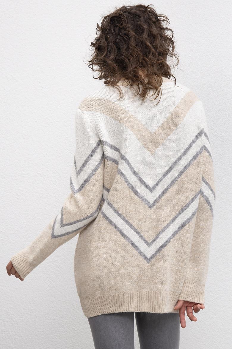 Kadın Beyaz Triko Kazak - 50206859010