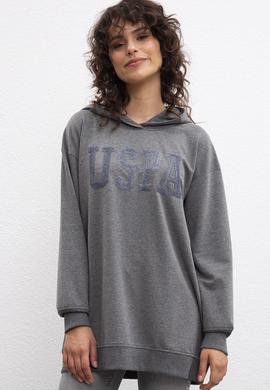 Kadın Gri Sweatshirt - 50215057004