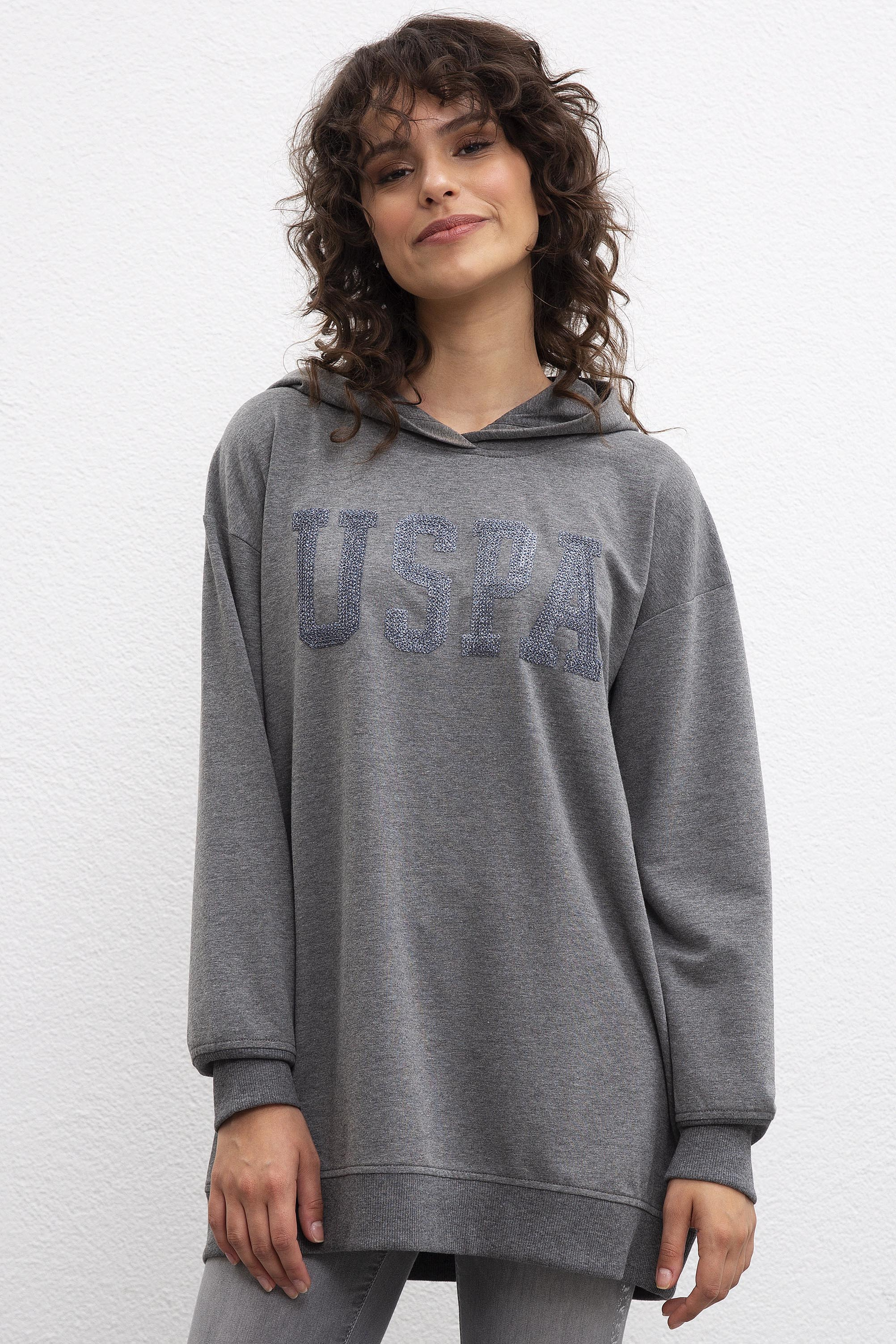 Kadın Gri Sweatshirt - Image 2