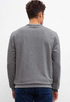 Erkek Antrasit Melanj Basic Sweatshirt - 50207326059