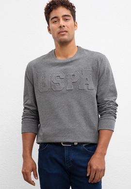 Erkek Antrasit Melanj Basic Sweatshirt - 50207326059