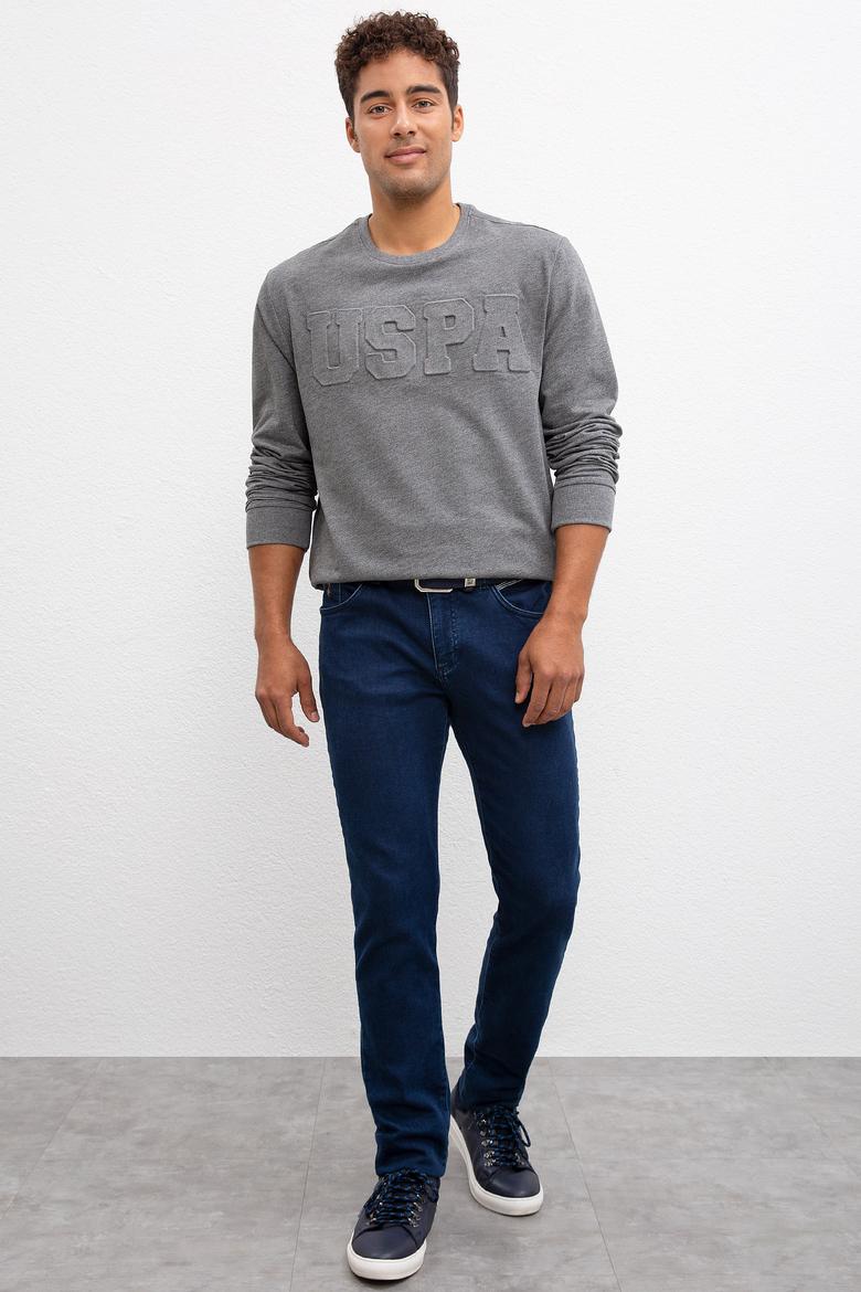 Erkek Antrasit Melanj Basic Sweatshirt - 50207326059