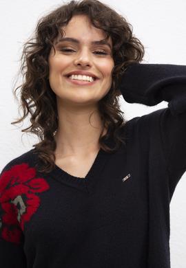 Kadın Lacivert Triko Kazak - 50209468007