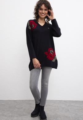 Kadın Lacivert Triko Kazak - 50209468007