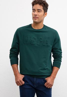 Erkek Koyu Yeşil Basic Sweatshirt - 50207326027