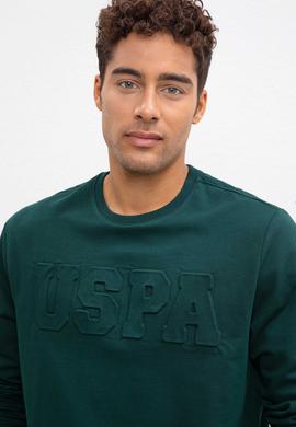 Erkek Koyu Yeşil Basic Sweatshirt - 50207326027