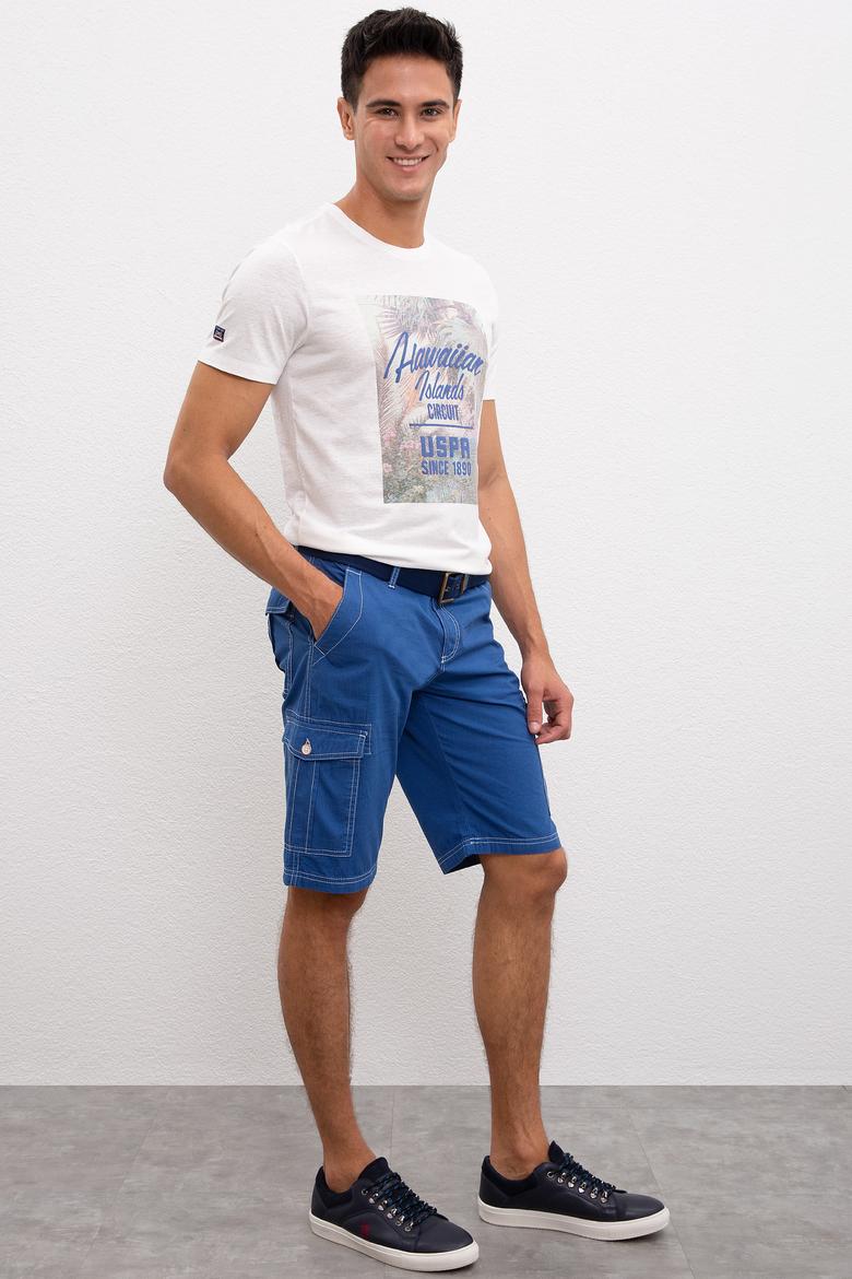 Beyaz Dokuma Bermuda Capri - 50186977096