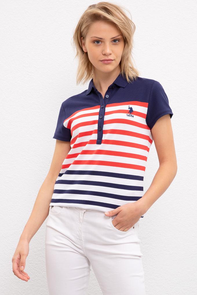 Kadın Lacivert Polo Yaka T-Shirt