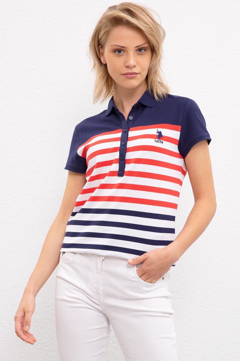 Kadın Lacivert Polo Yaka T-Shirt