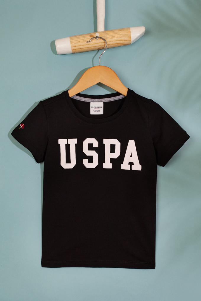 Erkek Çocuk Siyah Bisiklet Yaka Tişört