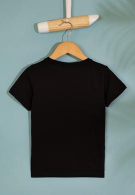 Erkek Çocuk Siyah Bisiklet Yaka Tişört - 50199219134