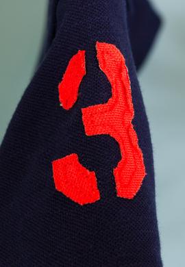 Çocuk Lacivert Bisiklet Yaka Tişört - 50199225057