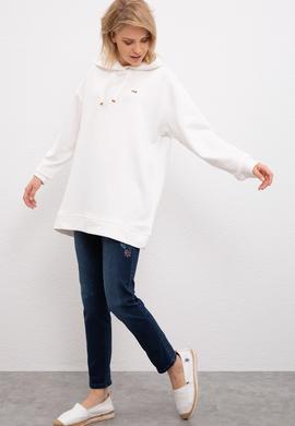 Kadın Beyaz Sweatshirt - 50210045012