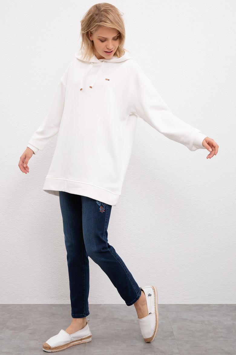 Kadın Beyaz Sweatshirt - 50210045012