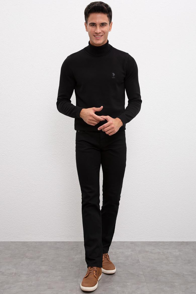 Erkek Siyah Denim Pantolon