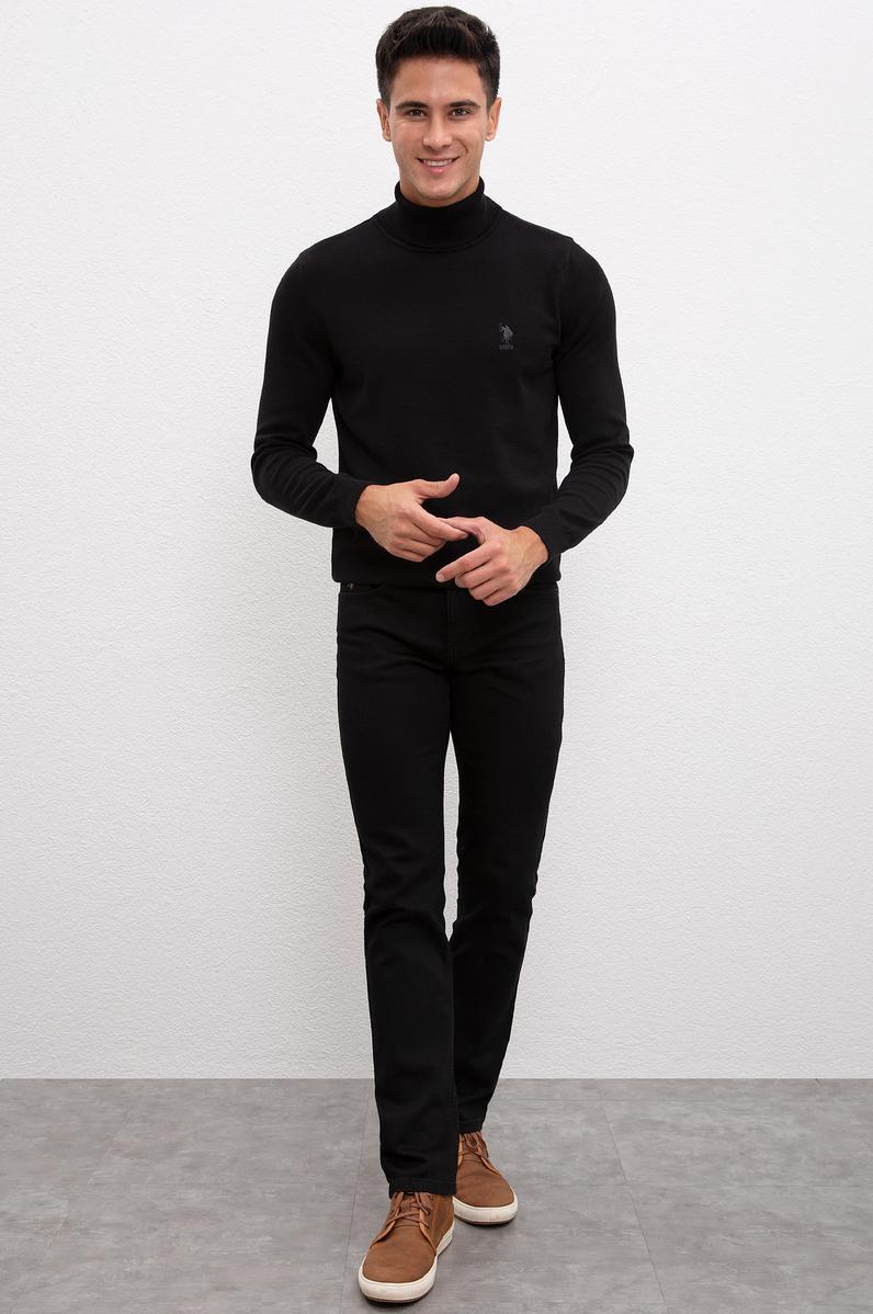 Erkek Siyah Denim Pantolon