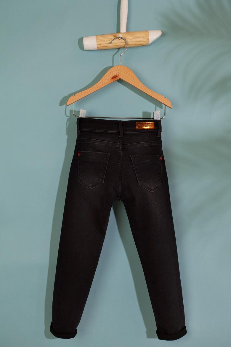Kız Çocuk Gri Jean Pantolon - 50209136003