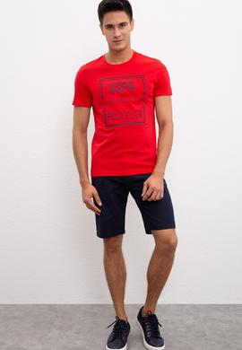 Erkek Lacivert Dokuma Şort - 50220991016