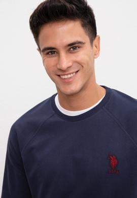 Erkek Lacivert Bisiklet Yaka Sweatshirt Basic - 50207317026