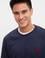 Erkek Lacivert Bisiklet Yaka Sweatshirt Basic