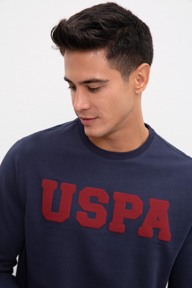 Erkek Lacivert Bisiklet Yaka Sweatshirt Basic - 50207332029