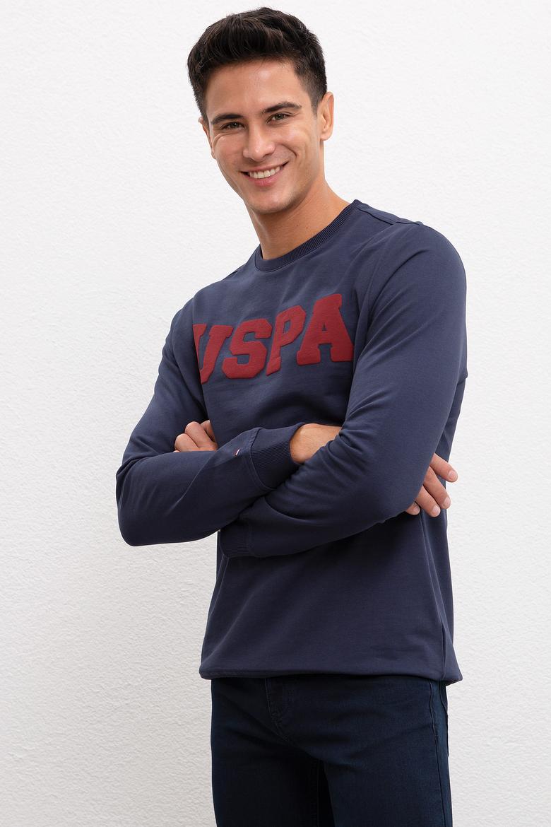 Erkek Lacivert Bisiklet Yaka Sweatshirt Basic - 50207332029