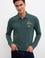 Erkek Koyu Yeşil Polo Yaka Sweatshirt