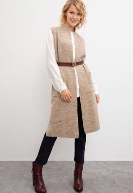 Kadın Kahverengi Triko Hırka - 50210069003