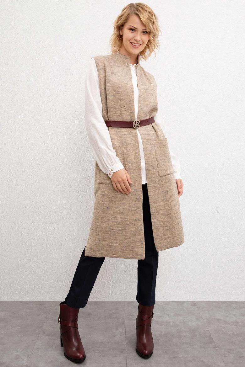 Kadın Kahverengi Triko Hırka - 50210069003