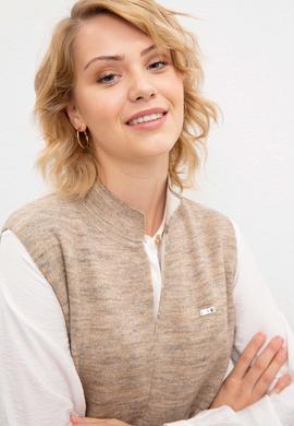 Kadın Kahverengi Triko Hırka - 50210069003