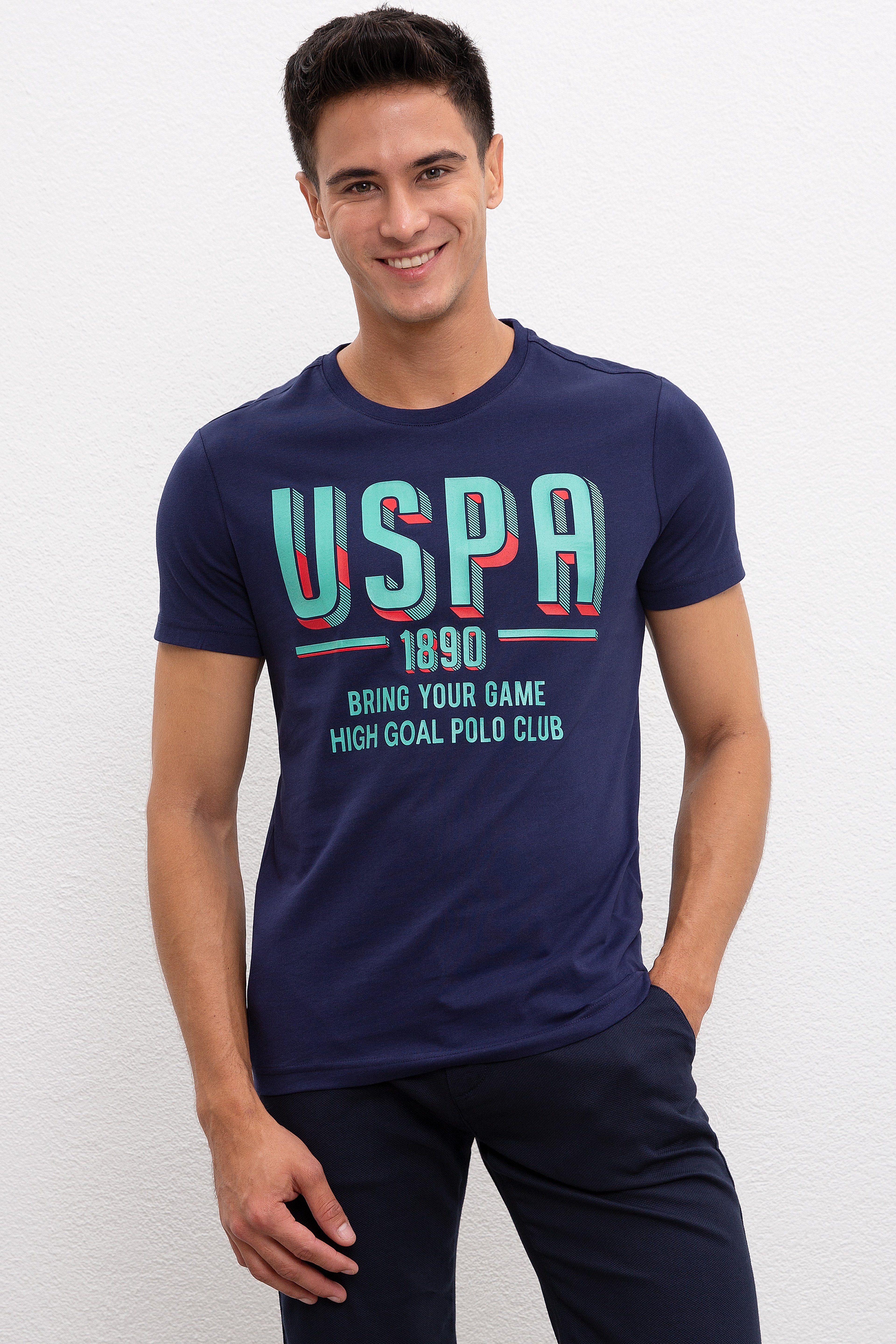 Erkek Lacivert T-shirt - Image 2