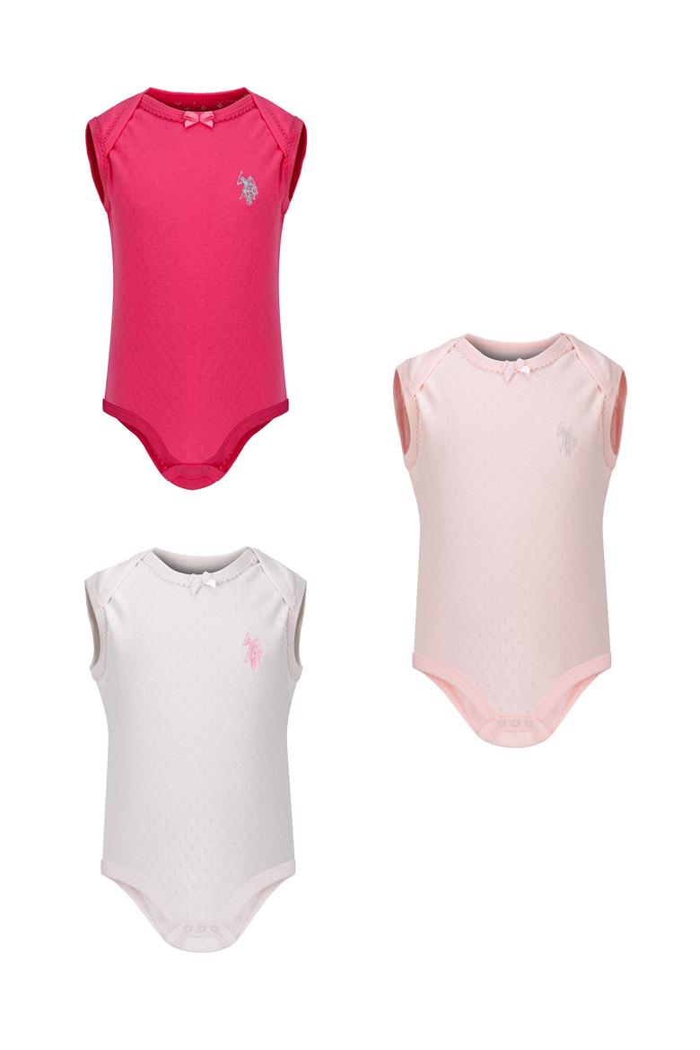 Kız Bebek Ekru Body Kolsuz