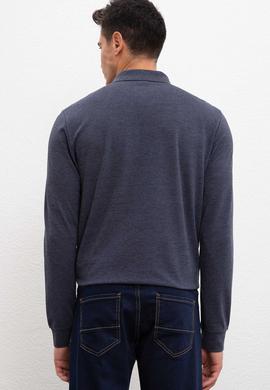 Erkek Lacivert Polo Yaka Sweatshirt - 50208642001