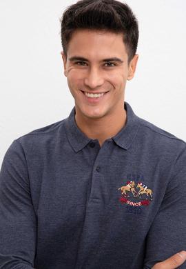 Erkek Lacivert Polo Yaka Sweatshirt - 50208642001