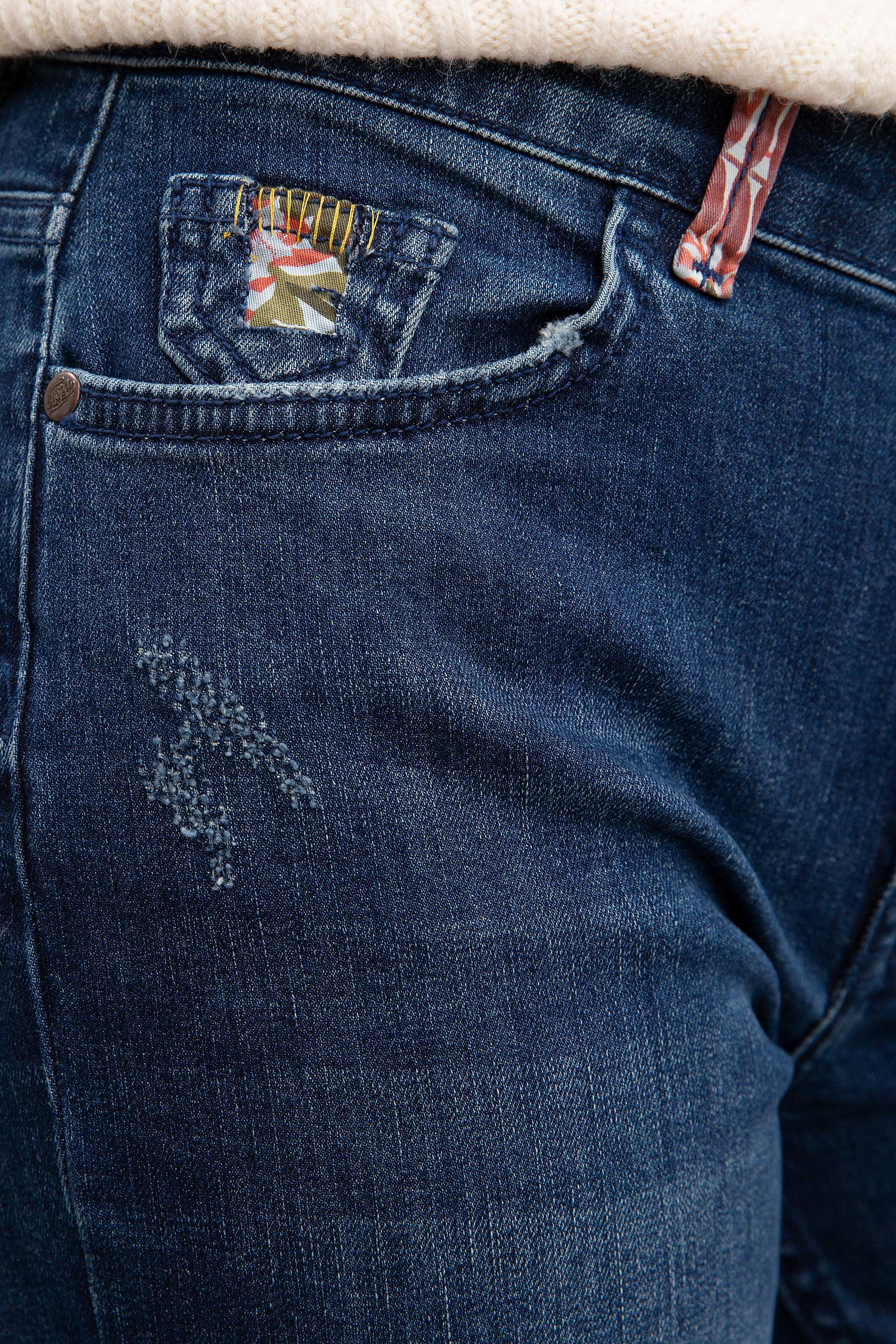 Kadın Mavi Denim Pantolon - Image 4
