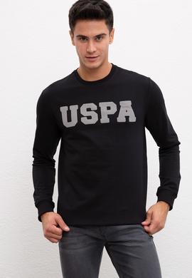 Erkek Siyah Bisiklet Yaka Sweatshirt Basic - 50207332049