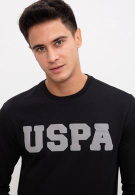 Erkek Siyah Bisiklet Yaka Sweatshirt Basic - 50207332049