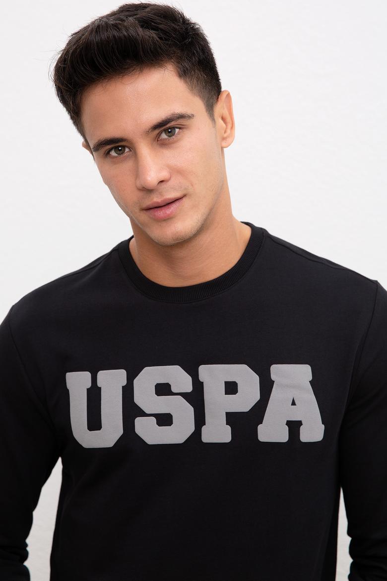 Erkek Siyah Bisiklet Yaka Sweatshirt Basic - 50207332049