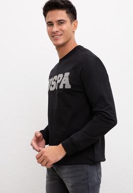 Erkek Siyah Bisiklet Yaka Sweatshirt Basic - 50207332049