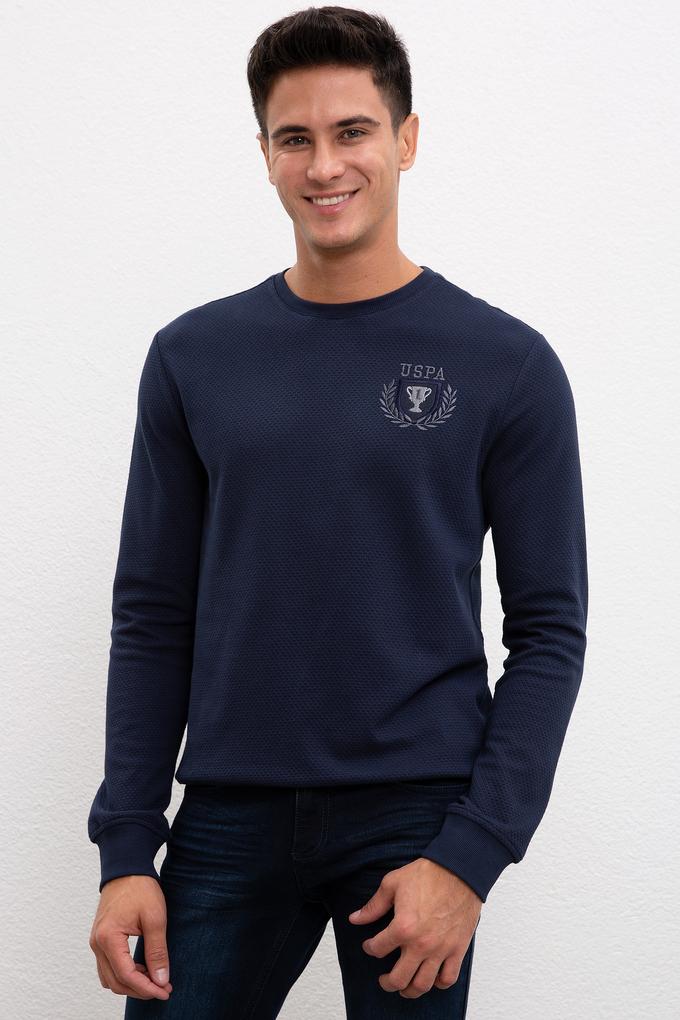 Erkek Lacivert Bisiklet Yaka Sweatshirt