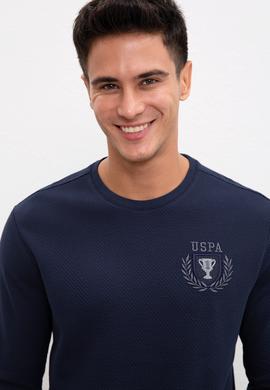 Erkek Lacivert Bisiklet Yaka Sweatshirt - 50207617006