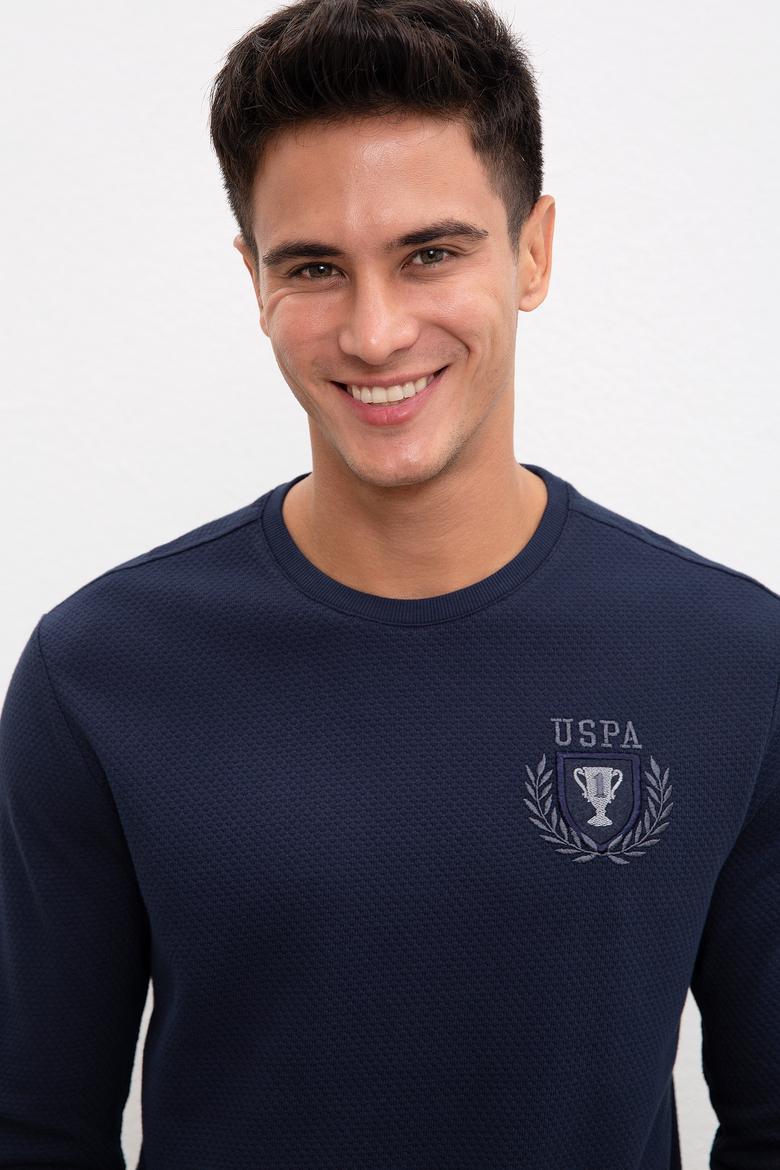 Erkek Lacivert Bisiklet Yaka Sweatshirt - 50207617006